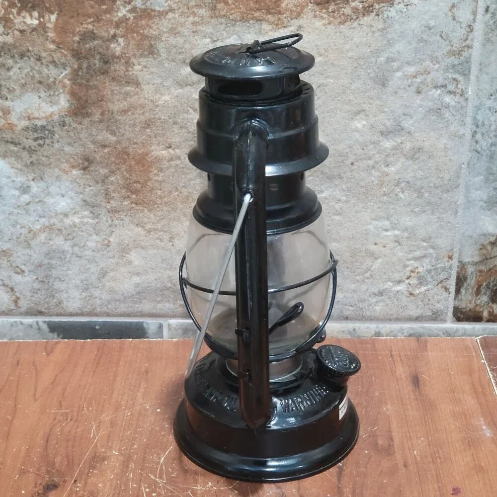 Black Hurricane Lantern Kerosene Paraffin Oil Lamp Hanging Camping Light